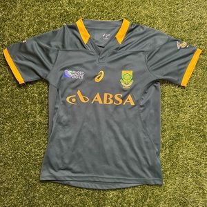 Asics South Africa Rugby Jersey Shirt Green Men’s Medium